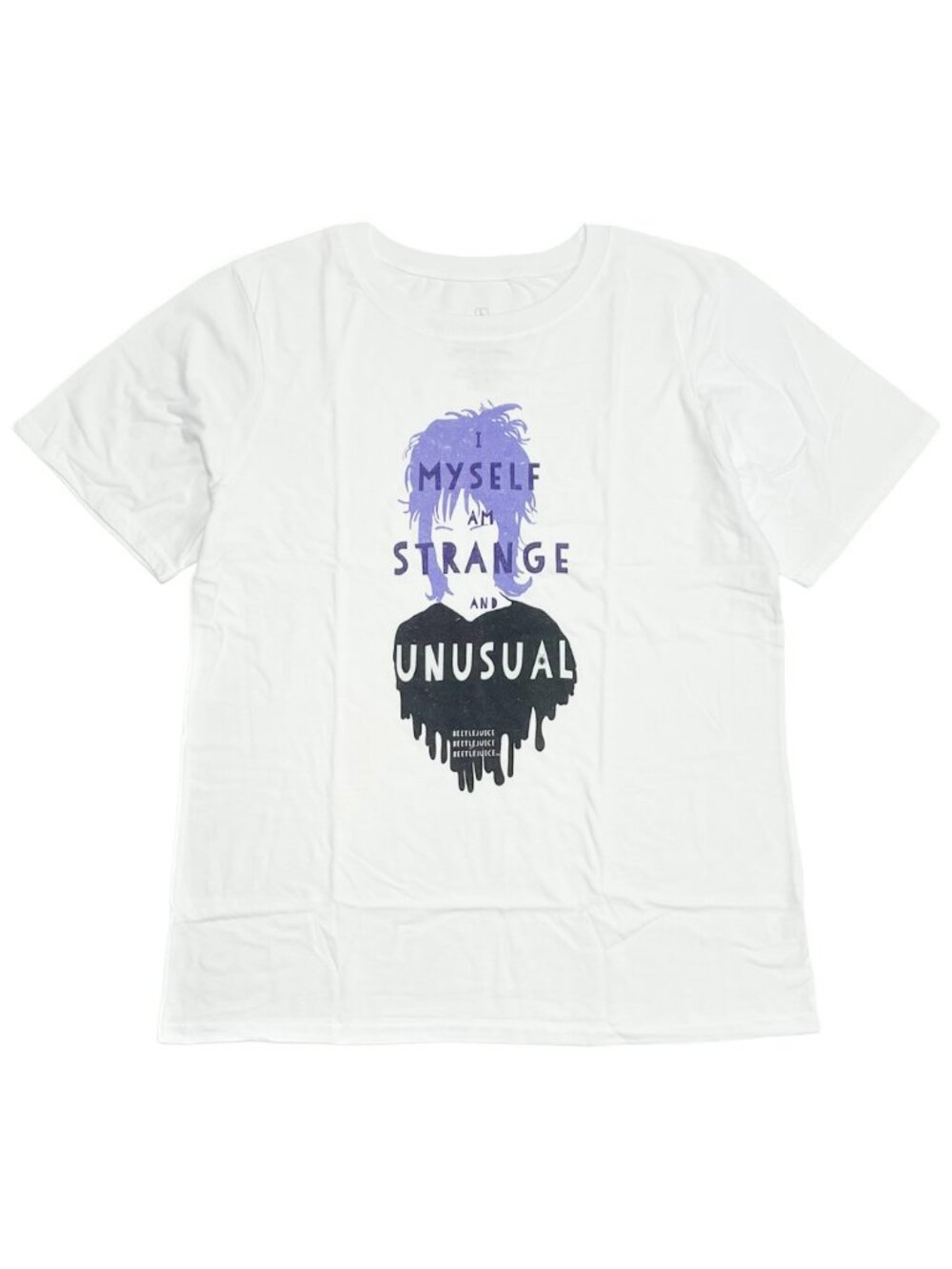 Beetlejuice Lydia Strange & Unusual Graphic Tee Women's L NWT White